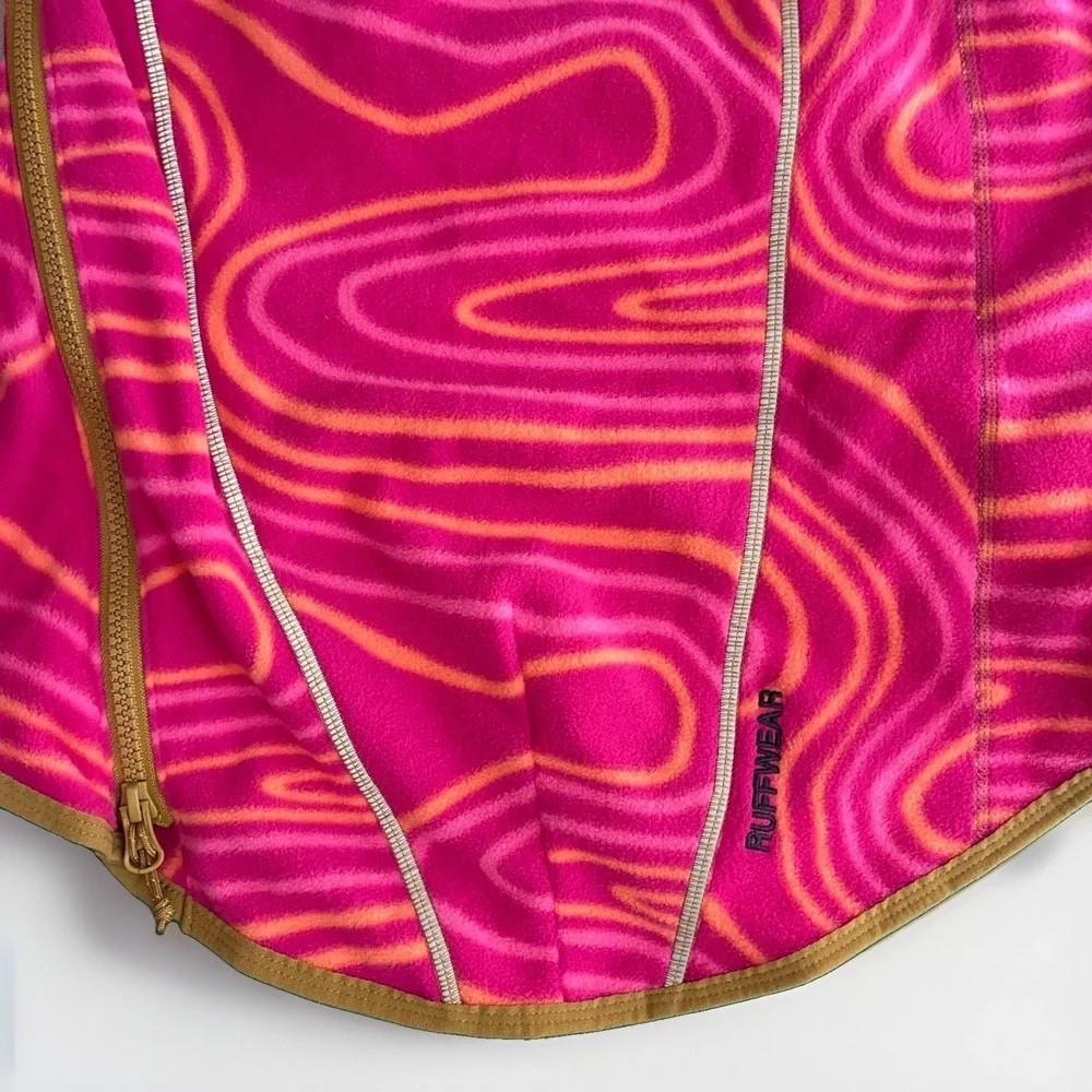 Ruffwear Climate Changer Dog Fleece Jacket Breathable Pink Strata Sz XL New
